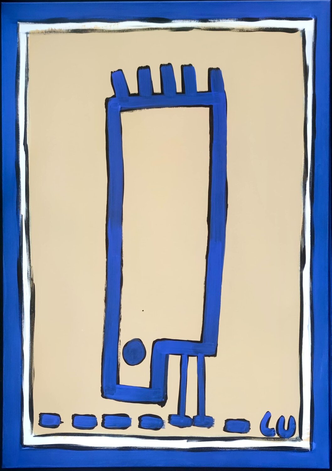 Blue kind Luc Villard Original painting for sale