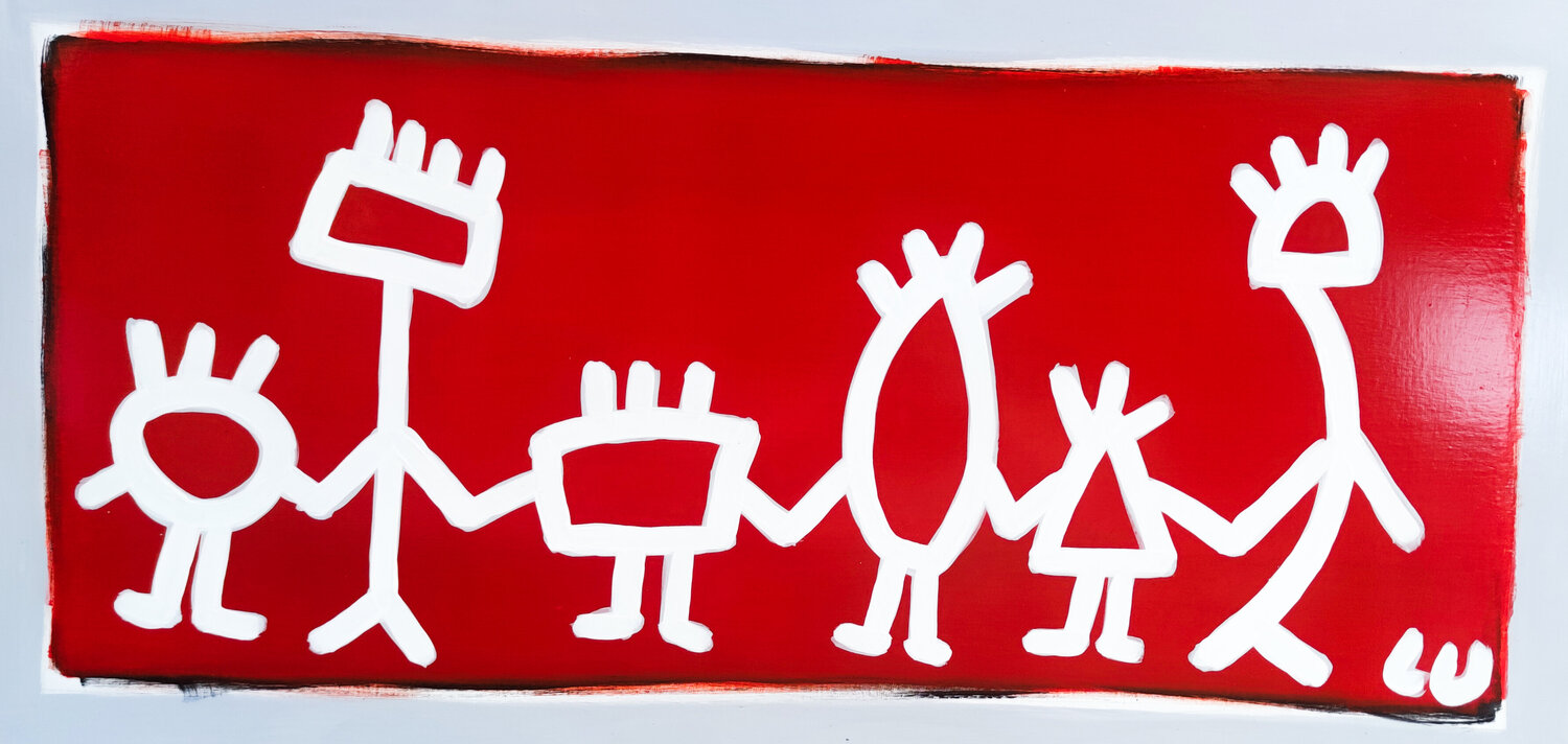 Family Luc Villard Original painting for sale