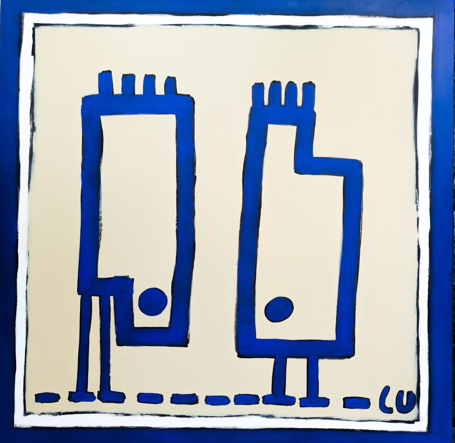Side by side Luc Villard Original painting for sale
