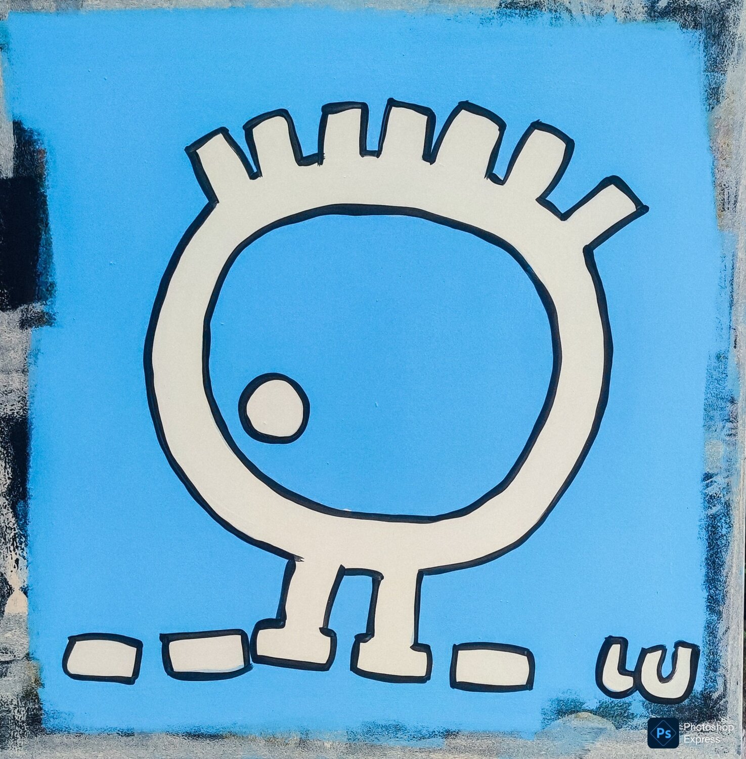 Egg on foot Luc Villard Original painting for sale