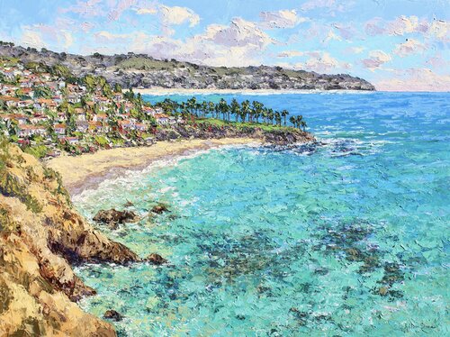 Crescent Bay Beach Laguna California by Kristen Olson Stone, Painting for Sale on Select