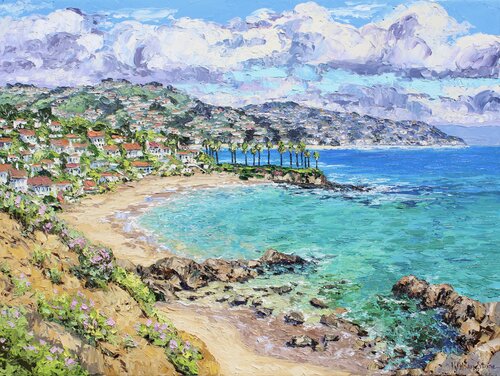 After The Rain, Crescent Bay, California by Kristen Olson Stone, Painting for Sale on Select