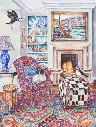 Feathers And Fleece by Kristen Olson Stone, Painting for Sale on Select