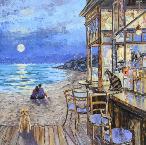 Moonet by Kristen Olson Stone, Painting for Sale on Select