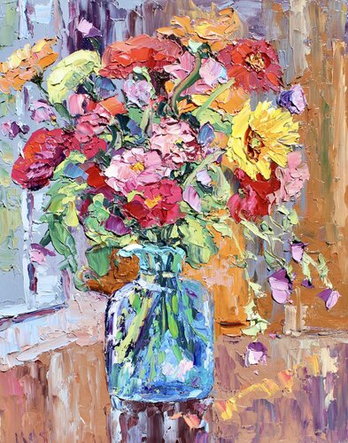 Country Bouquet by Kristen Olson Stone, Painting for Sale on Select