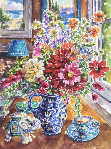 Tea For The Wise One by Kristen Olson Stone, Painting for Sale on Select