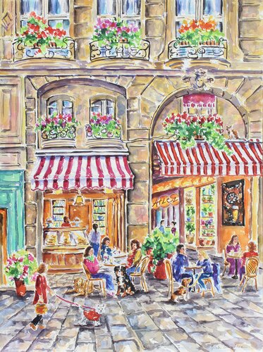 Parisienne Pets by Kristen Olson Stone, Painting for Sale on Select