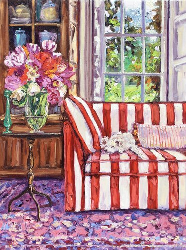 Window To The Garden by Kristen Olson Stone, Painting for Sale on Select