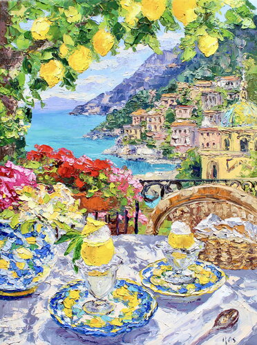 A Taste Of Amalfi by Kristen Olson Stone, Painting for Sale on Select