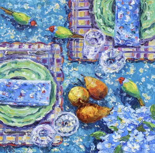 An Unusual Pairing by Kristen Olson Stone, Painting for Sale on Select