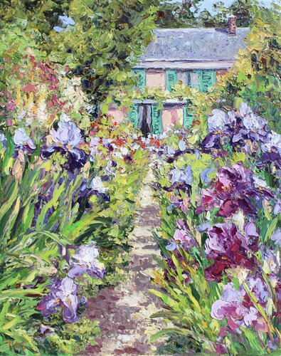 Monet's Home And Iris Garden by Kristen Olson Stone, Painting for Sale on Select