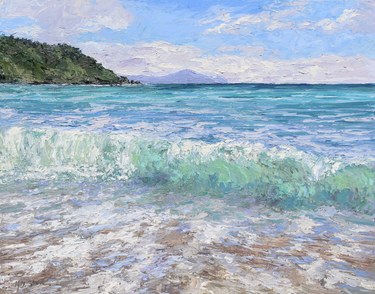 Kiwi Summer Kristen Olson Stone Original painting for sale