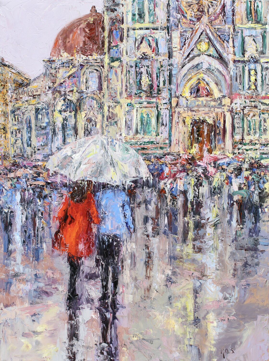 Reflections Of The Duomo Kristen Olson Stone Original painting for sale