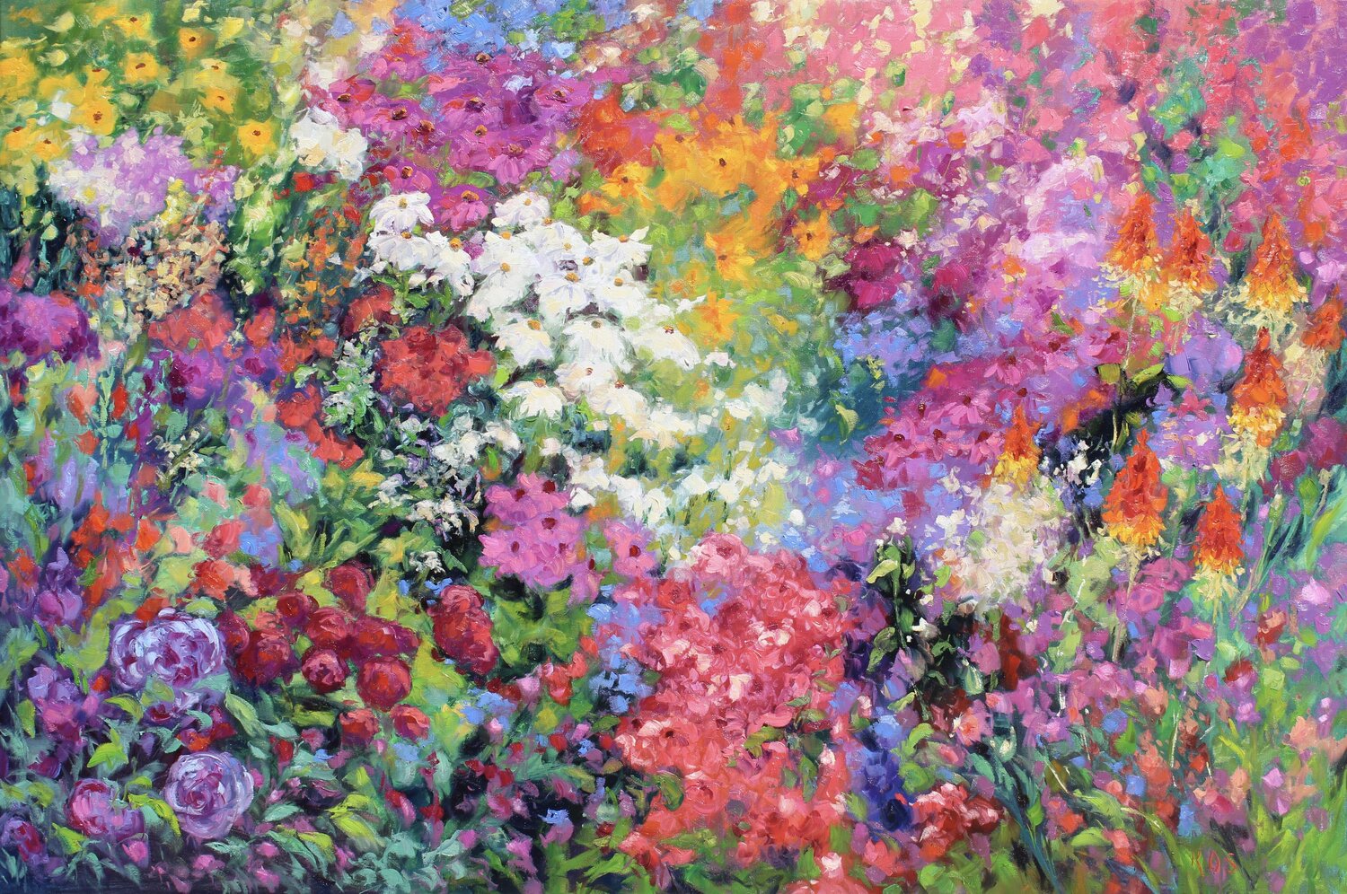 The Joyful Garden Kristen Olson Stone Original painting for sale