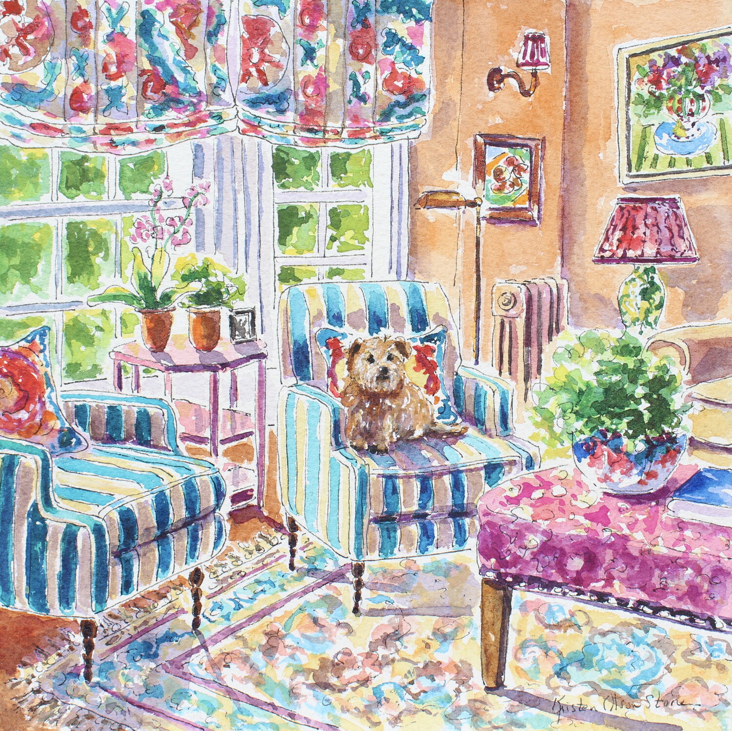 Basil's Retreat Kristen Olson Stone Original painting for sale