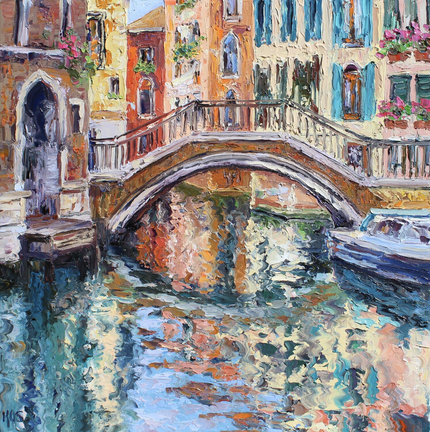 Reflections Of Venice Kristen Olson Stone Original painting for sale