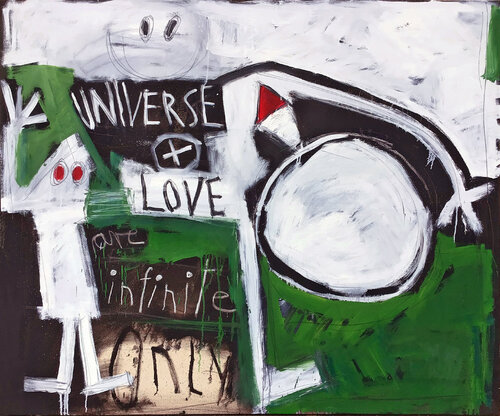 UNIVERSE AND LOVE ARE INFINITE by Hari Beierl, Painting for Sale on Select