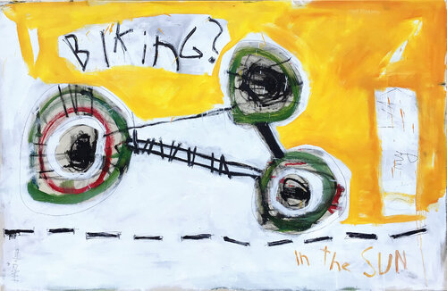 BIKING IN THE SUN by Hari Beierl, Painting for Sale on Select