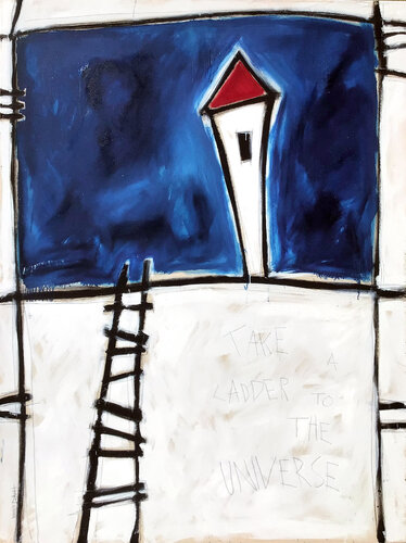 TAKE A LADDER TO THE UNIVERSE by Hari Beierl, Painting for Sale on Select