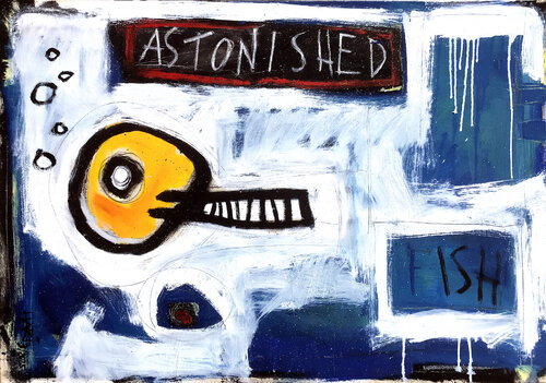 ASTONISHED FISH by Hari Beierl, Painting for Sale on Select