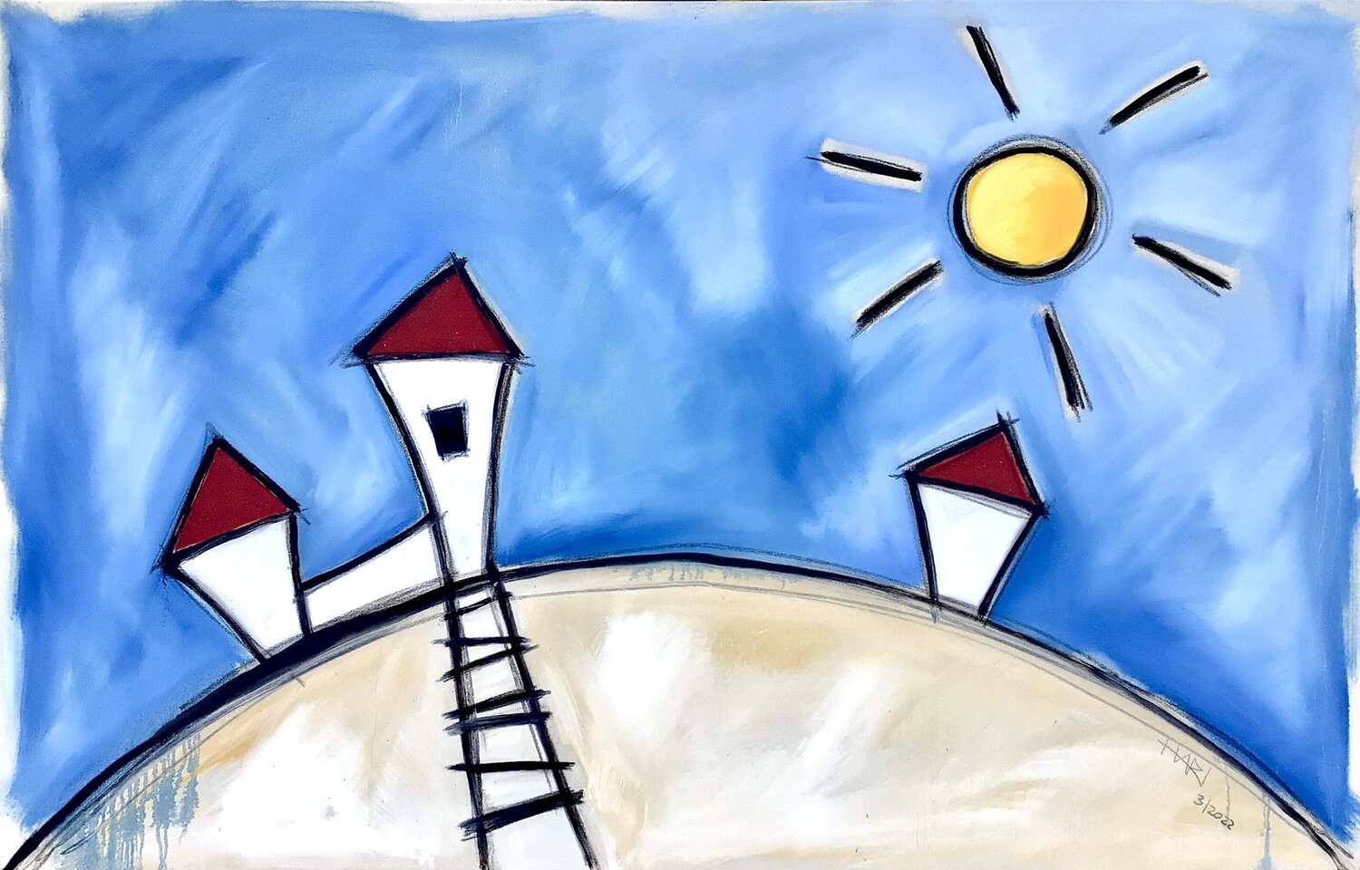 SUNSHINETOWN Hari Beierl Original painting for sale