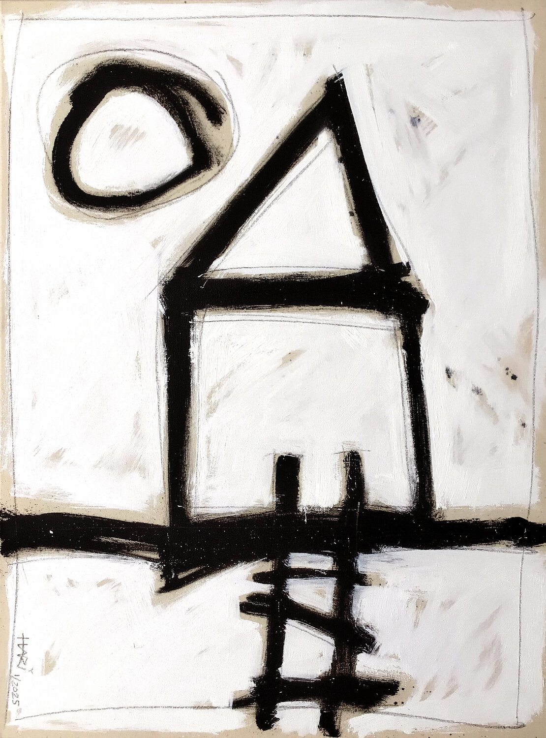 WHITE ARROW Hari Beierl Original painting for sale