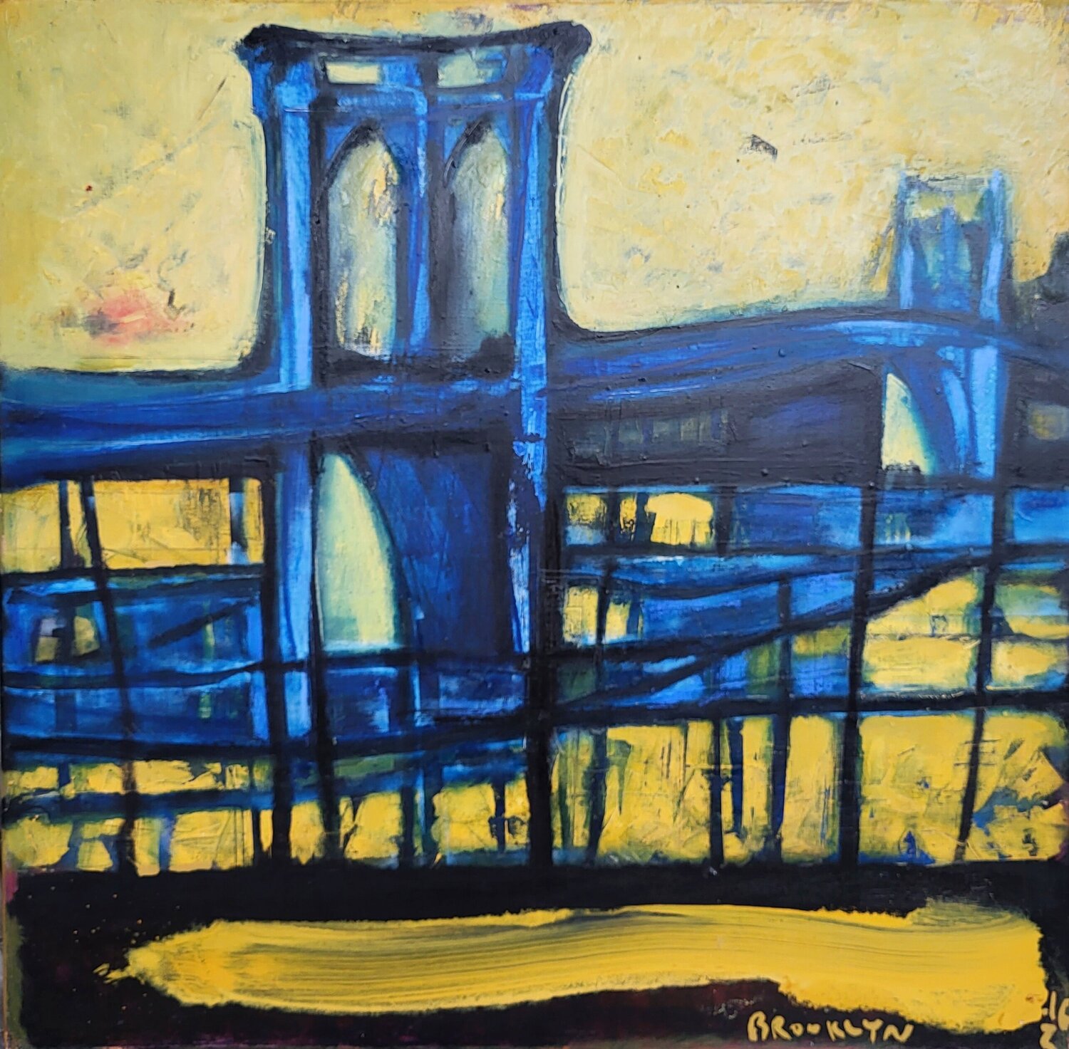 Brooklyn Bridge Ilgvars Zalans Original painting for sale
