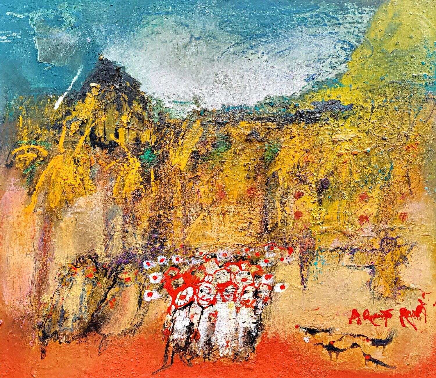 Aregato Rambla Barcelona Ilgvars Zalans Original painting for sale