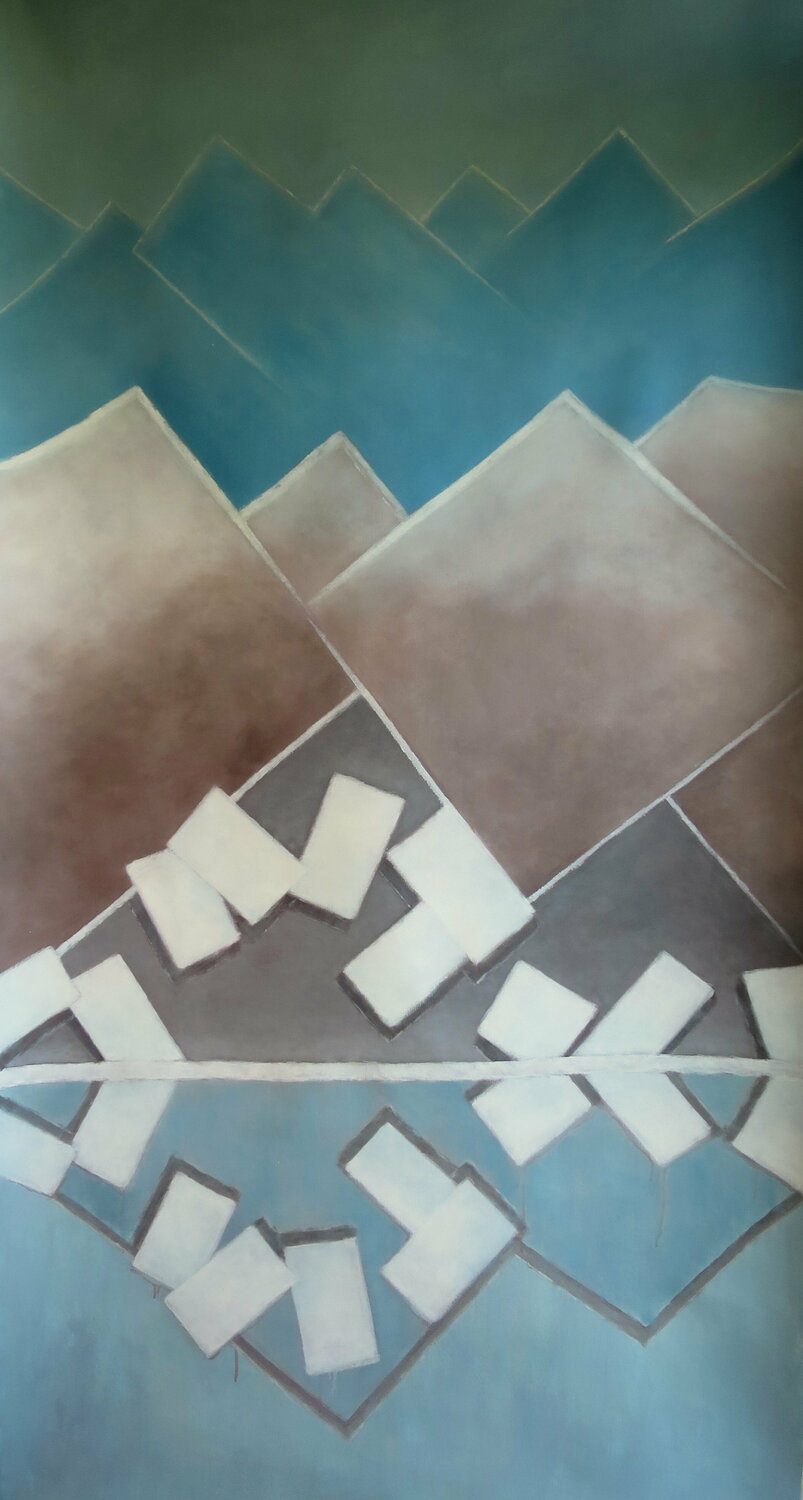 Montagne 4 Isabelle Philips-Decramer Original painting for sale