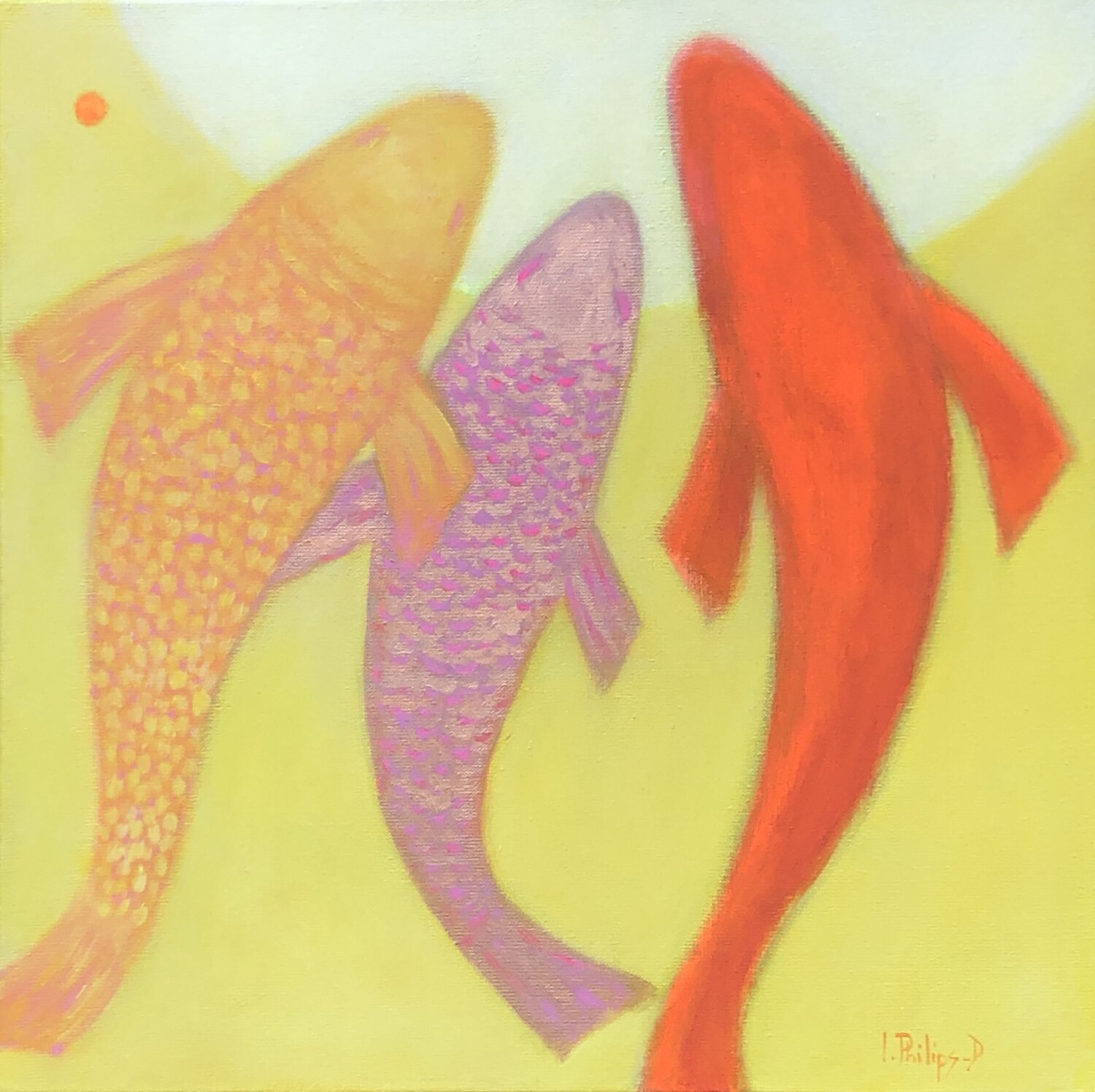 La Danse des Poissons 6 Isabelle Philips-Decramer Original painting for sale