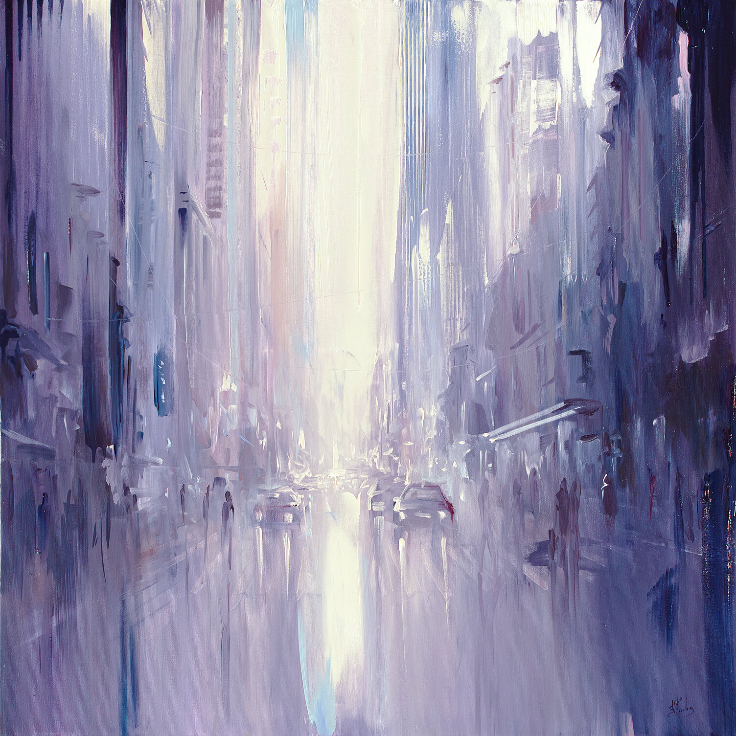 City painting Morning Light