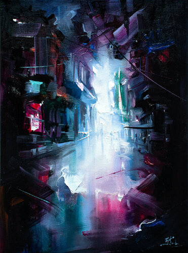 Neon Mood by Bozhena Fuchs, Painting for Sale on Select