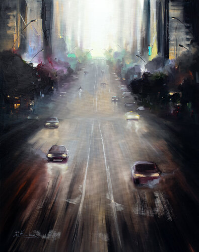 Sunrise by Bozhena Fuchs, Painting for Sale on Select
