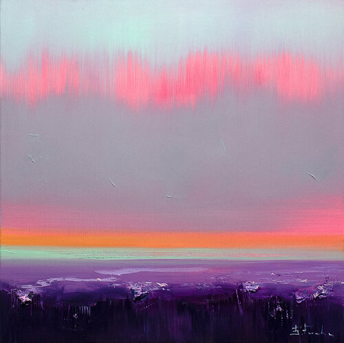 The Lavender Field by Bozhena Fuchs, Painting for Sale on Select