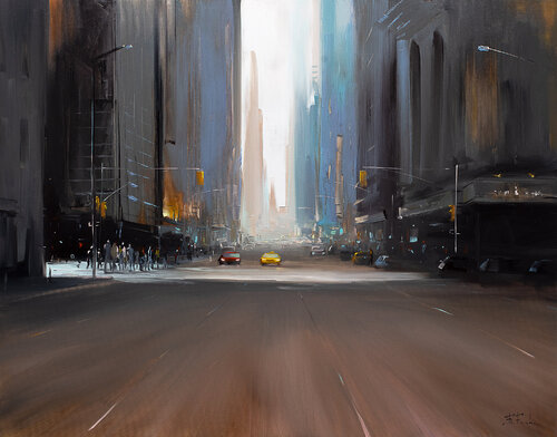 The Waking City by Bozhena Fuchs, Painting for Sale on Select