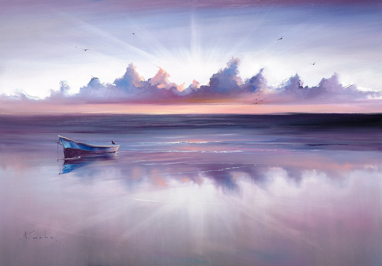 Early morning calmness Bozhena Fuchs Original painting for sale