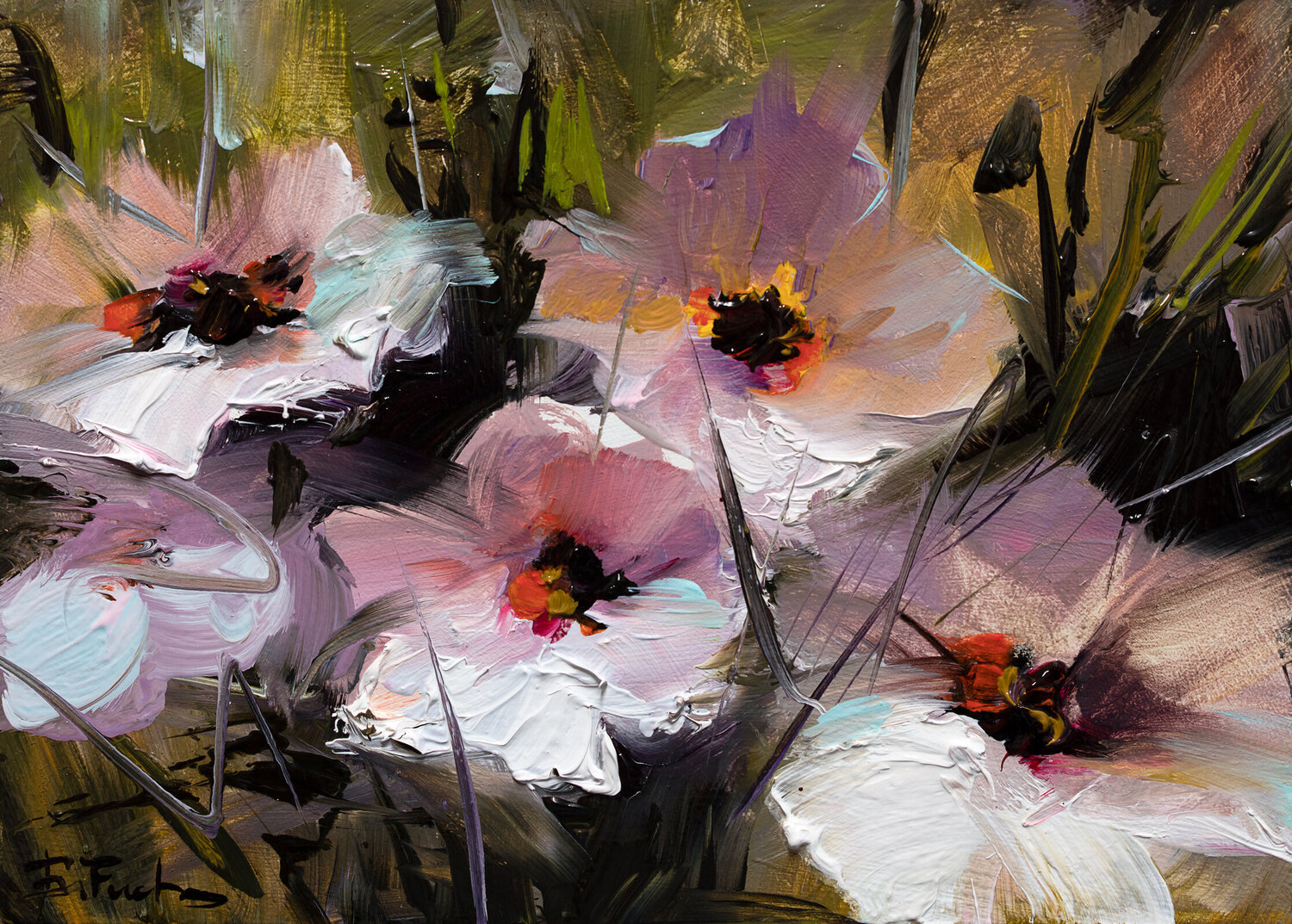 Whispers of Tenderness Bozhena Fuchs Original painting for sale