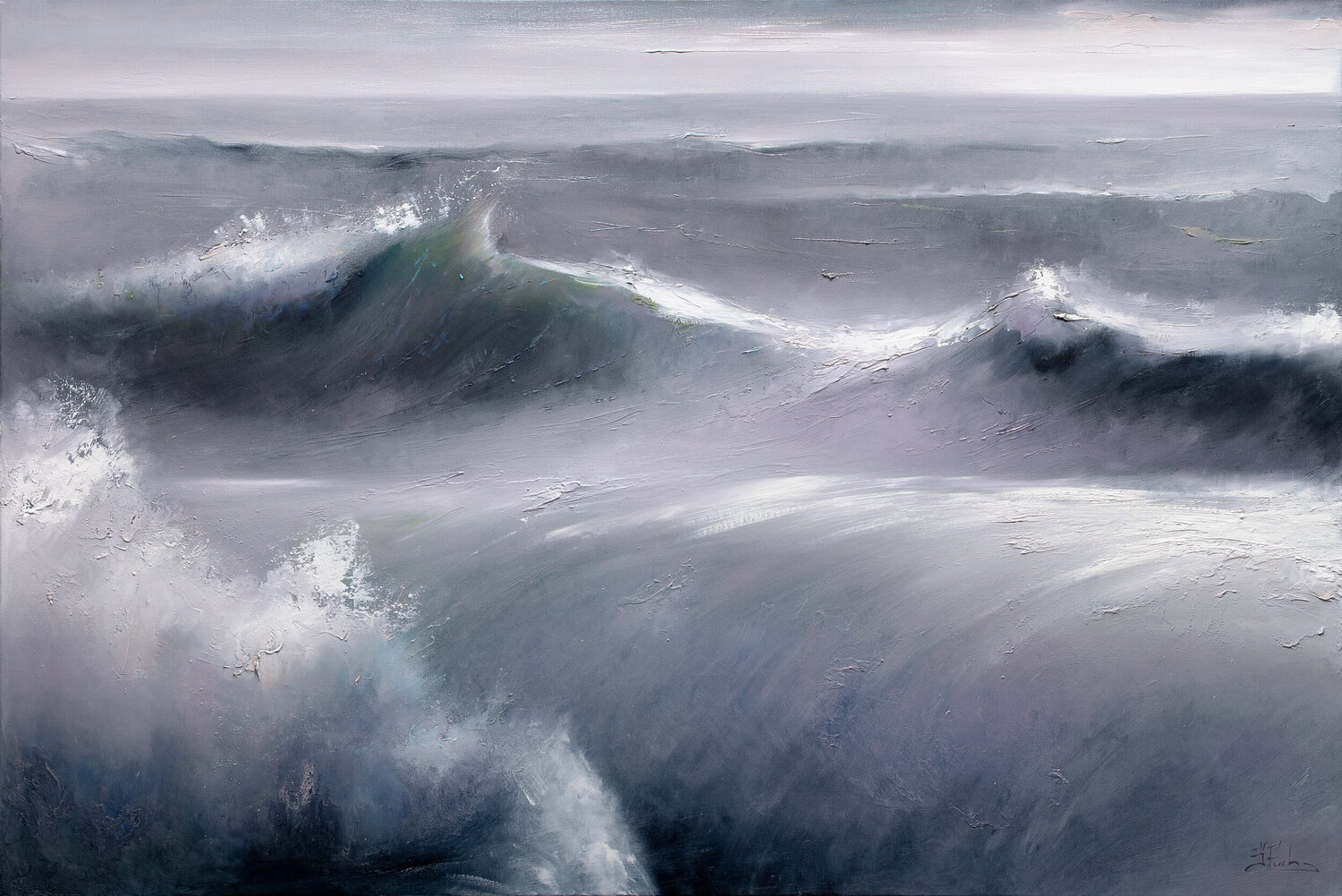 Rise from the Depths Bozhena Fuchs Original painting for sale