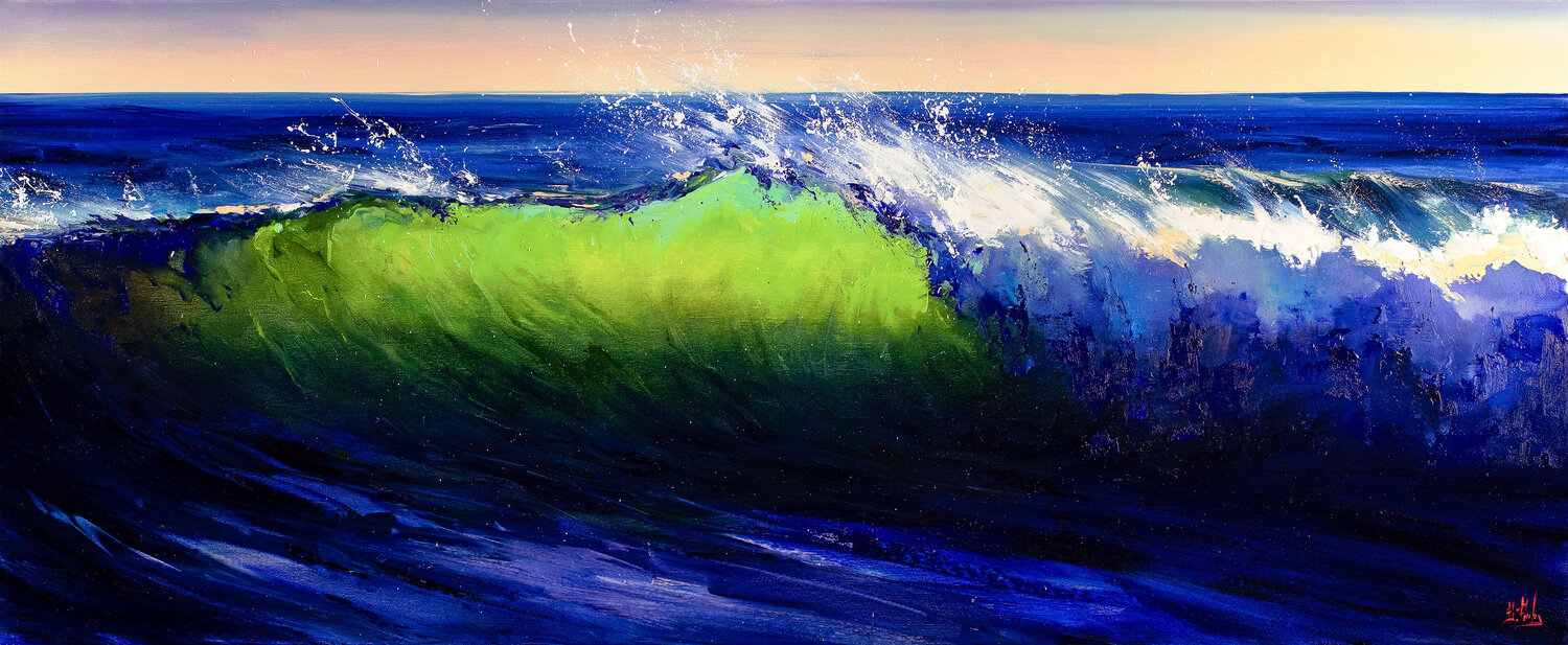 Where the Sea Breathes Light Bozhena Fuchs Original painting for sale