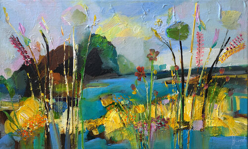 Une plaine sans ruine by Muriel Cayet, Painting for Sale on Select