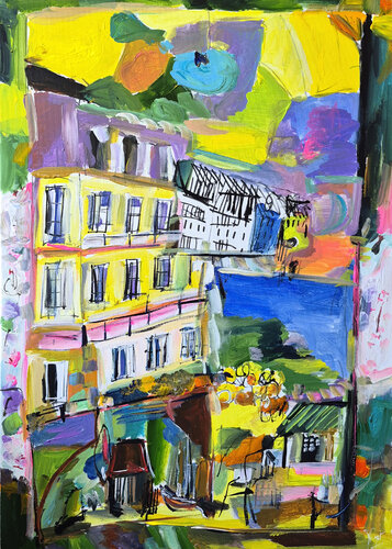 Le Dormy revisité by Muriel Cayet, Painting for Sale on Select