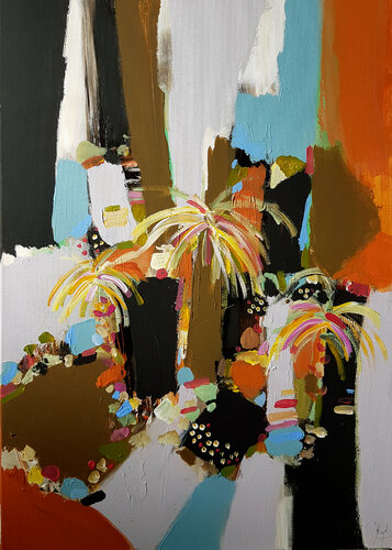 L'île mosaïque by Muriel Cayet, Painting for Sale on Select