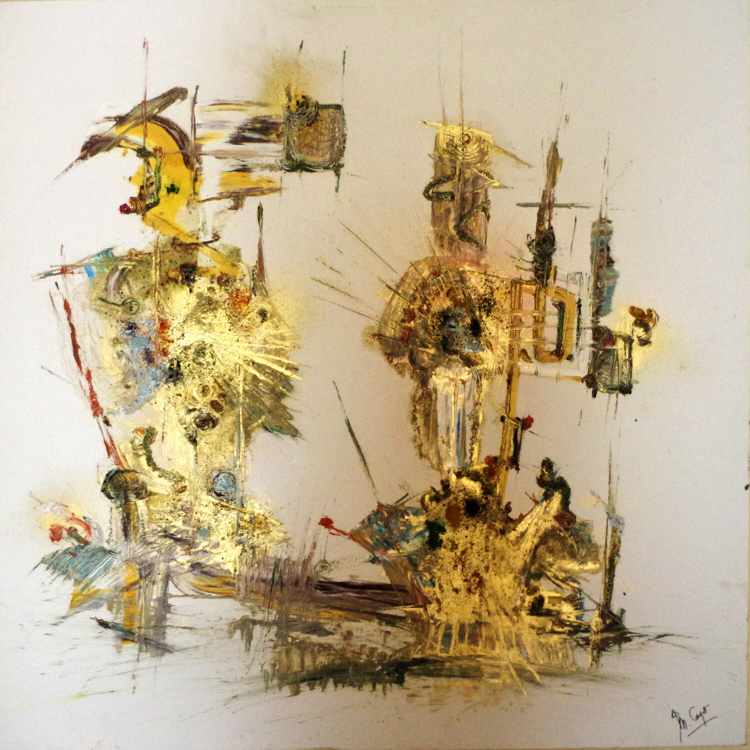 Les musiciens Muriel Cayet Original painting for sale