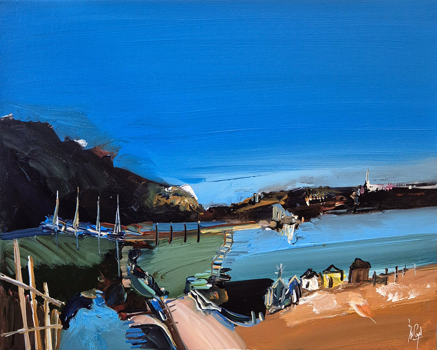 Le point du jour Muriel Cayet Original painting for sale