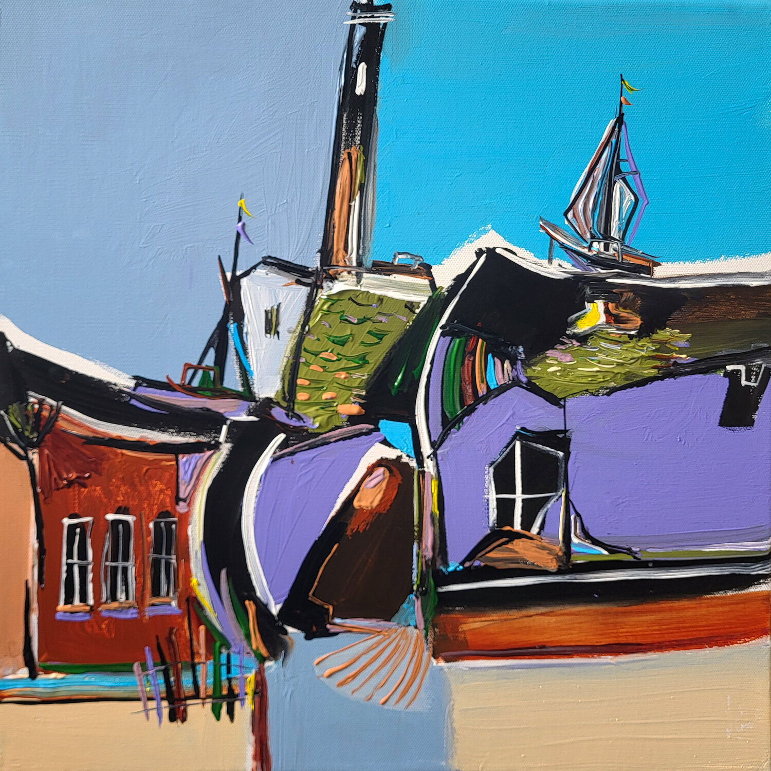 Au bord de la mémoire Muriel Cayet Original painting for sale