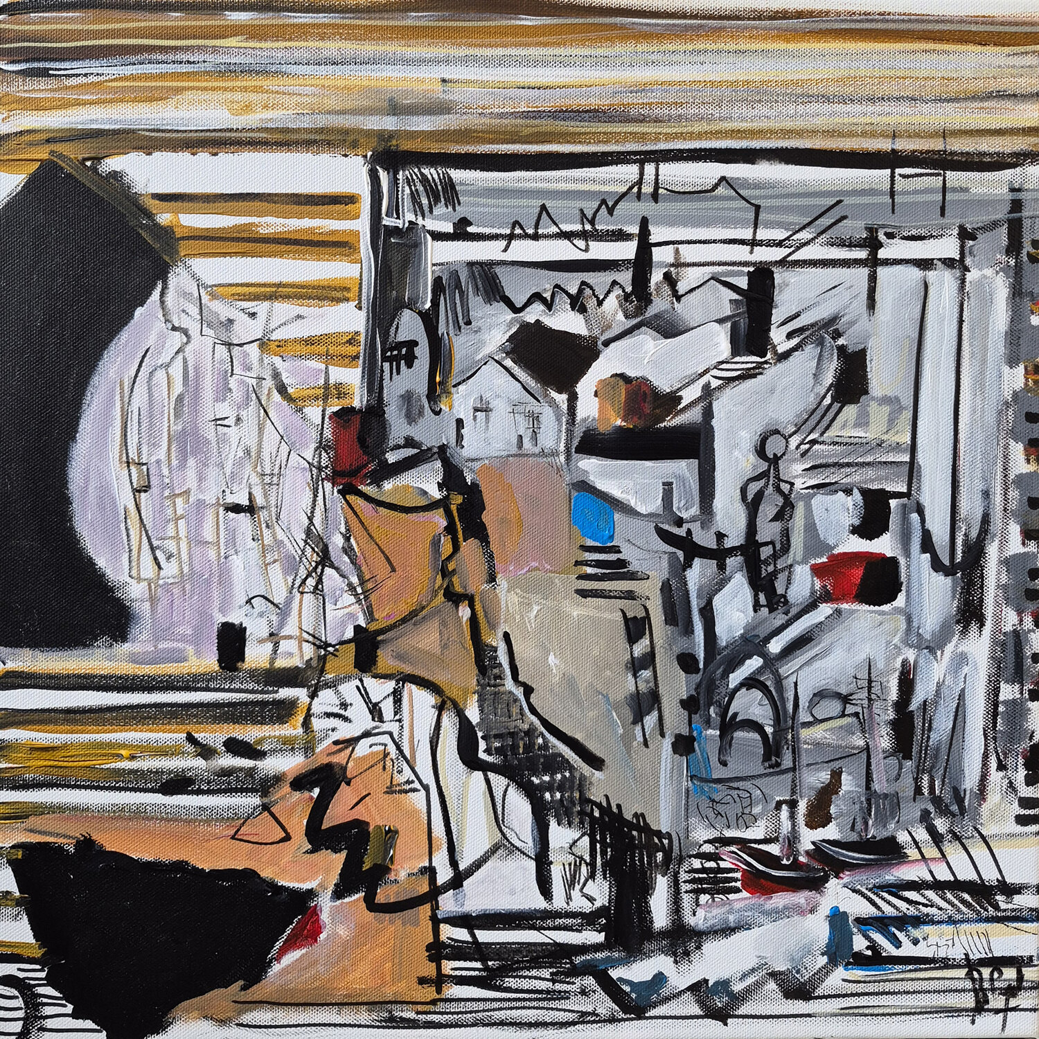 Paysage de l'encrier Muriel Cayet Original painting for sale