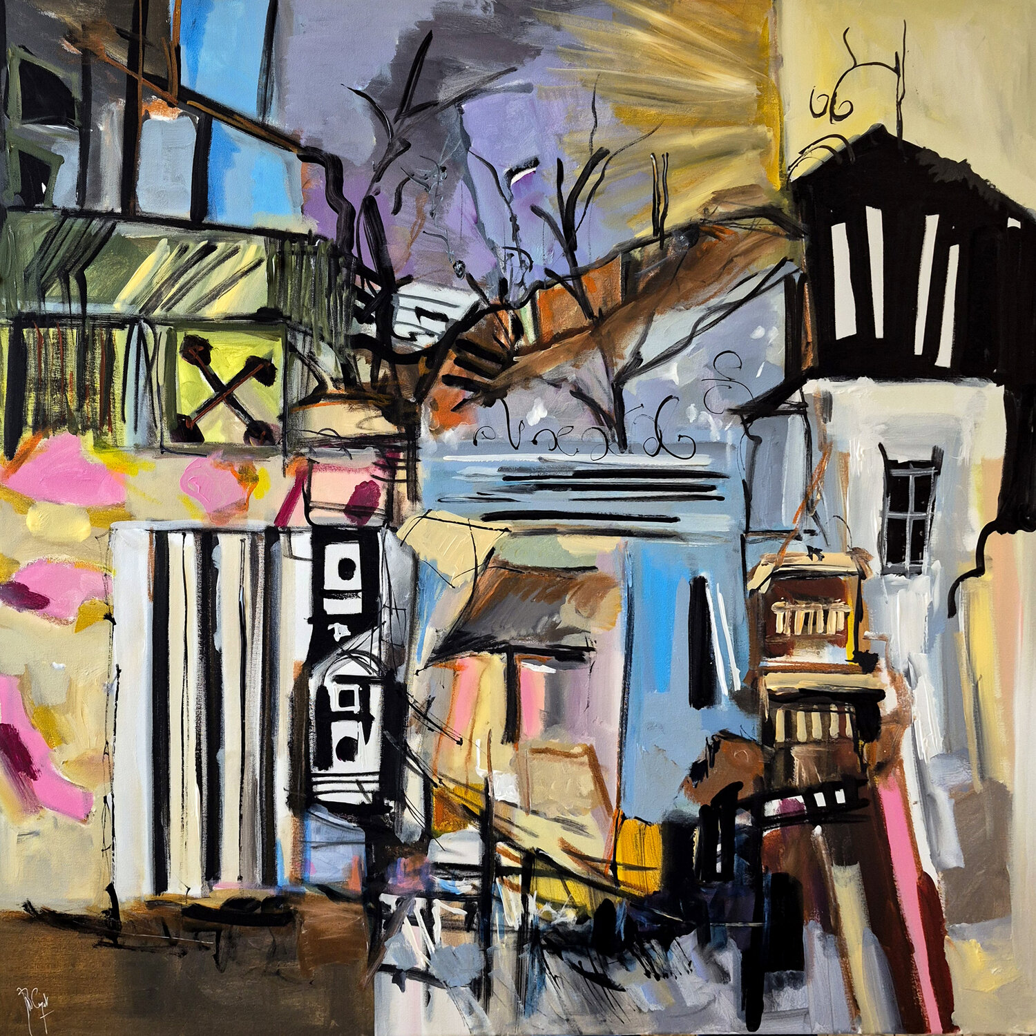 L'instantanéité et le temps long Muriel Cayet Original painting for sale