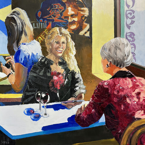 CAFÉ LVIII (Suey bar) by Jean-Paul Schmitt, Painting for Sale on Select