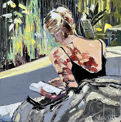ANNE LISANT (sous les feuillages) by Jean-Paul Schmitt, Painting for Sale on Select