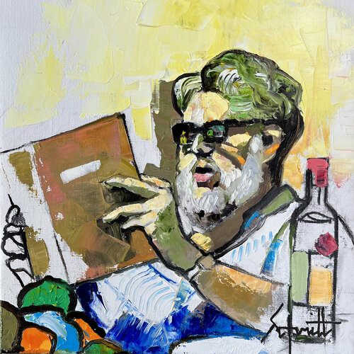 CAFÉ LX (Au Grizzli - Paris) by Jean-Paul Schmitt, Painting for Sale on Select